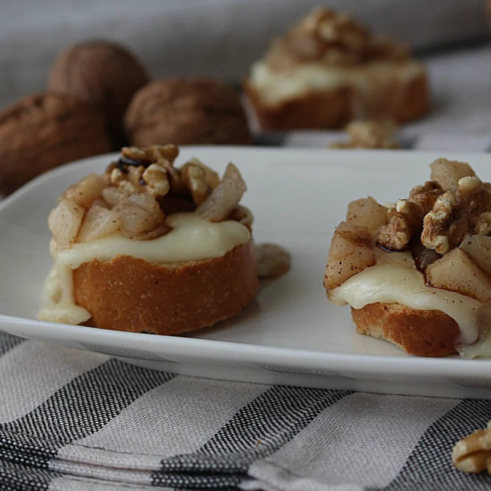 Taleggio, Pear & Honey Crostini