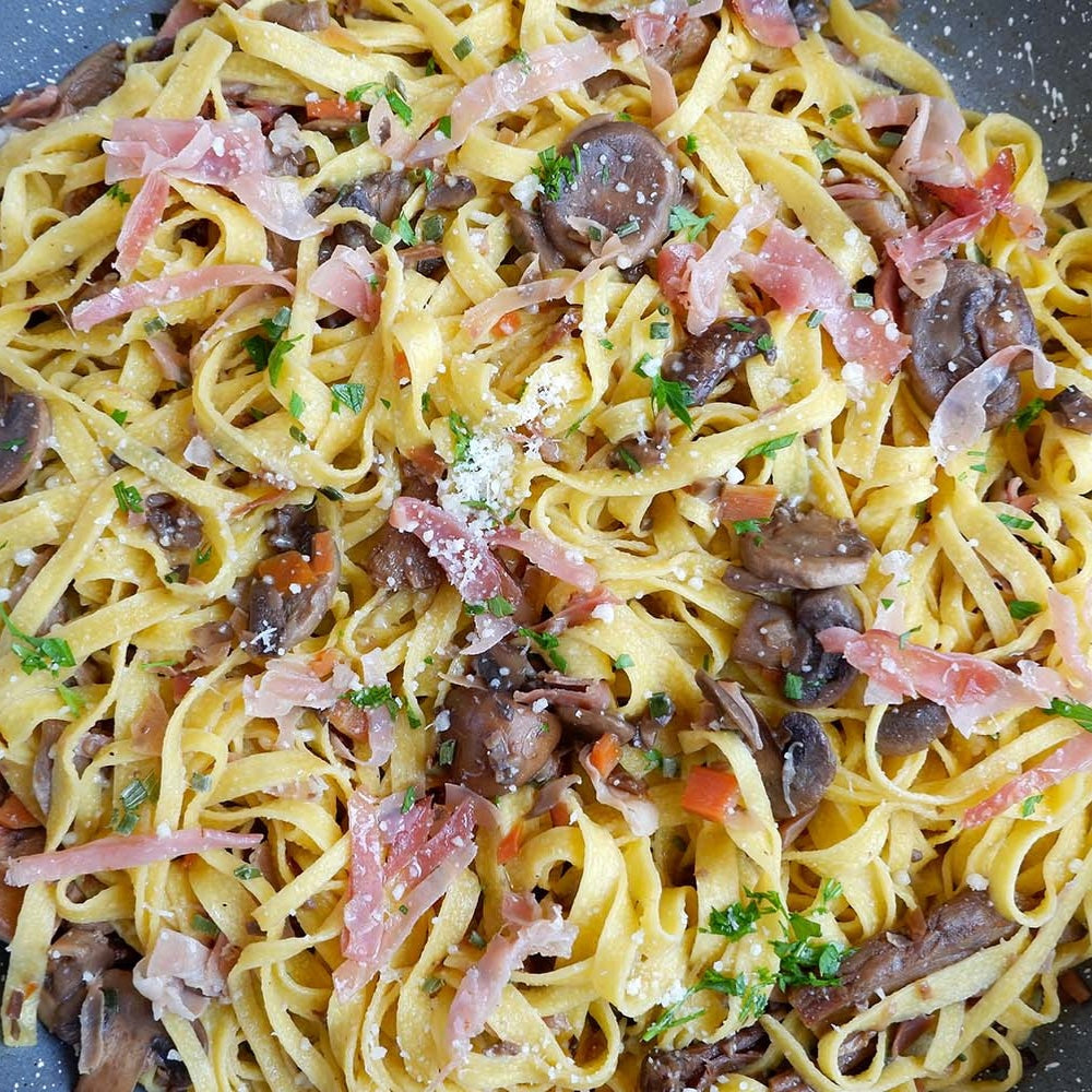 Speck & Mushroom Tagliatelle
