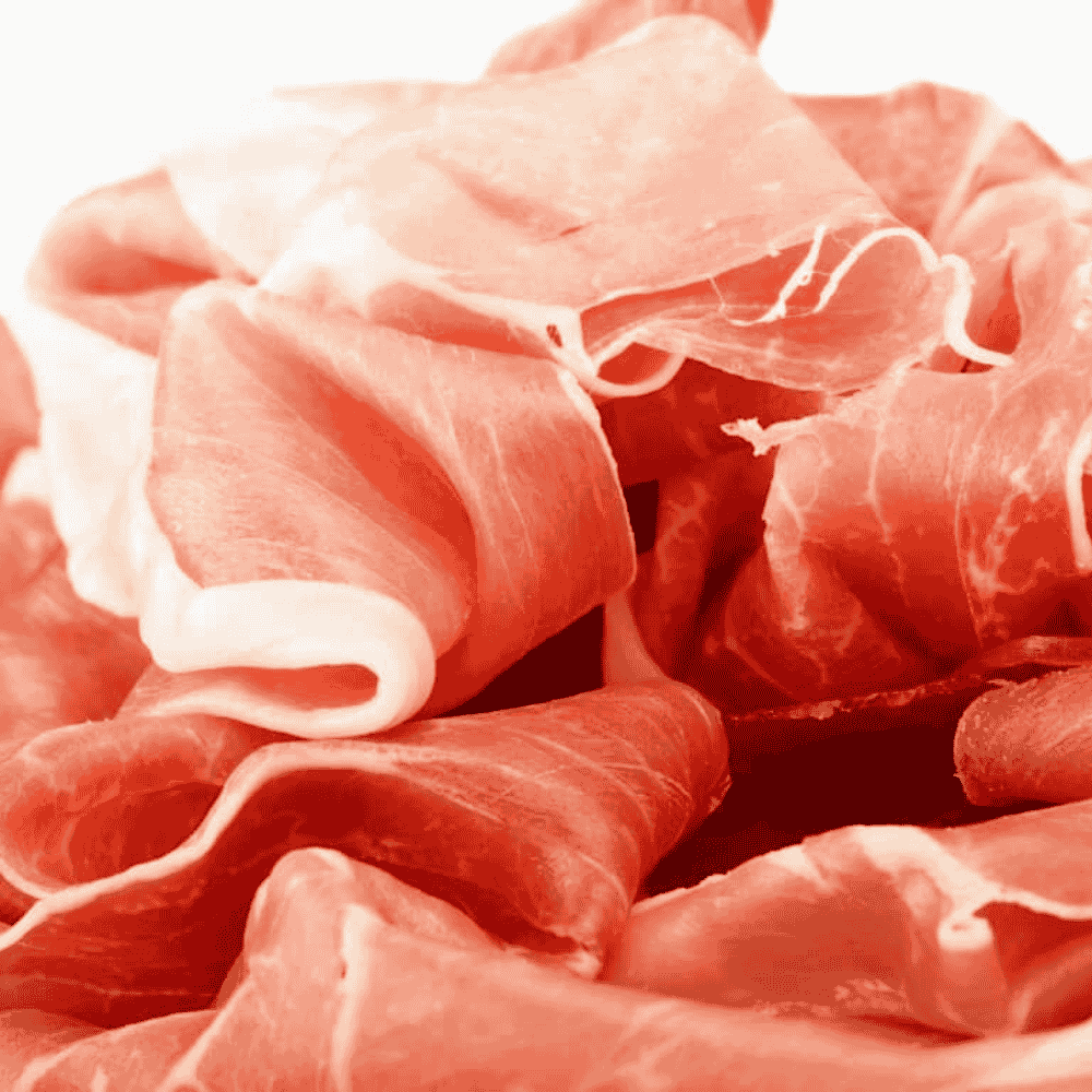Close-up of prosciutto crudo