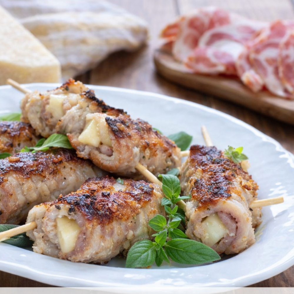 Turkey Rolls with Capicollo and Taleggio