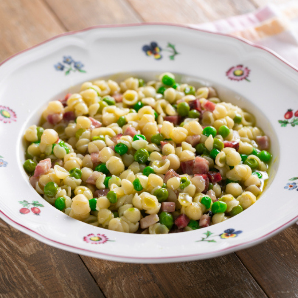 Pasta with Peas, Guanciale and Pecorino Romano